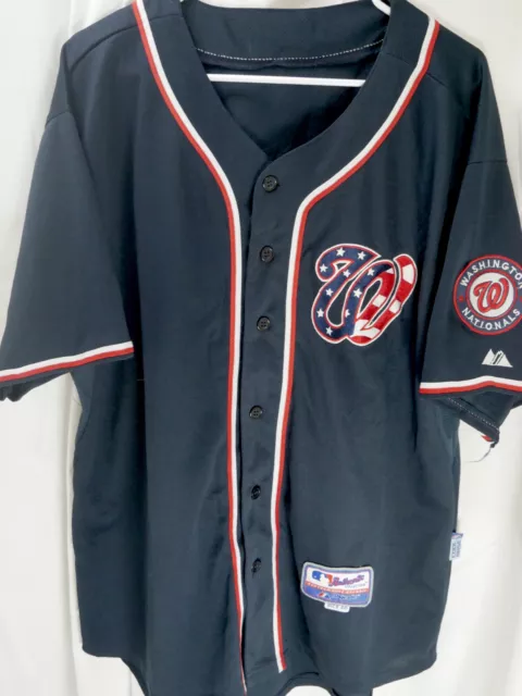 Washington Nationals XL Majestic On-Field Cool Base Alt Flag Baseball Jersey