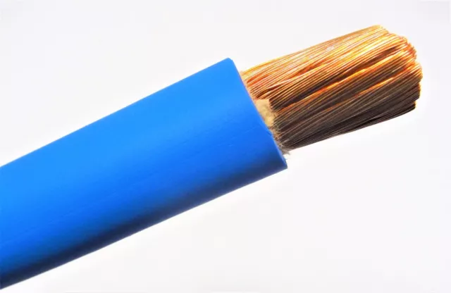 2/0 Welding Battery Cable Blue 600V Usa Epdm Jacket  Heavy Duty Copper 50' Ft