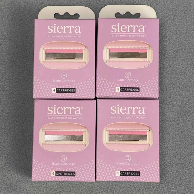 Sierra Razor 4 Paquete de 5 Cartuchos Hojas Tira Lubricante Rosa Lote de 4 NUEVOS