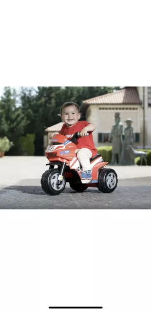 Peg perego mini ducati moto elettrica bambini 1 anno in su 6v Con Caricabatterie