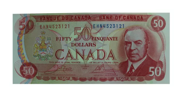 1975 Bank Of Canada $50 BC-51b EHN Crow/Bouey AU