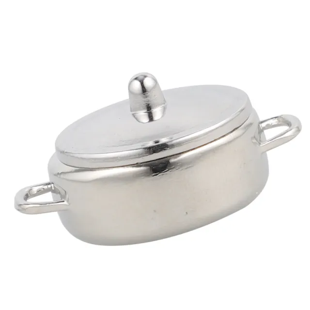 Doll House Cookware Miniature Stew Pot Model Alloy Pot Kitchen Mini Stew Pot