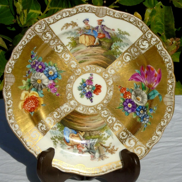 ANCIENNE ASSIETTE MEISSEN - DÉCOR à l'OIGNON XIX° SAXE EUR 22,50