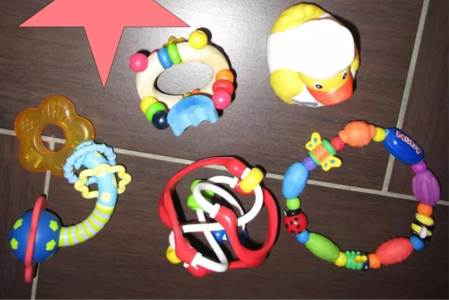 »SET/ Paket Babyspielzeug Motorik/ Beißring-Rassel/ Greifball/Greifring-Ente«