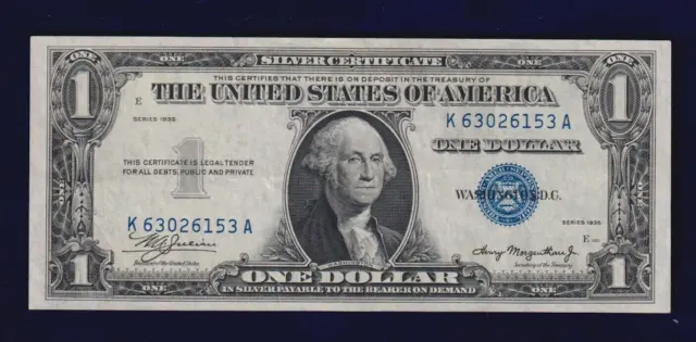 1935 plain $1 BLUE SEAL SILVER CERTIFICATE ( KA Block )