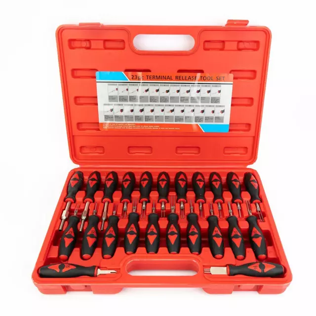 23PC Car Electrical Terminal Wiring Crimp Connector Pin Release Removal Tool Kit