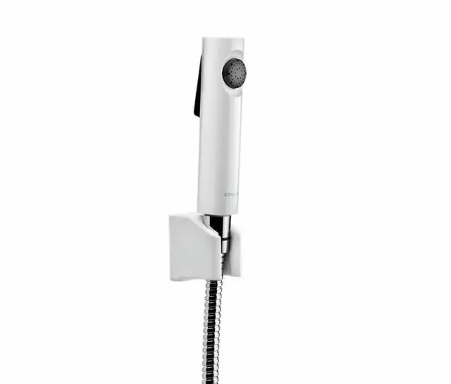 Cuff Health Faucet, Premium Hygiene Spray with Metal Hose and Holder (White)