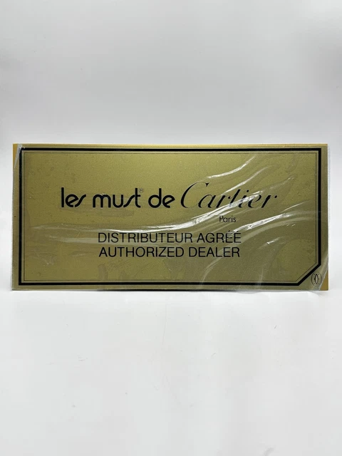 Cartier display scritta pubblicità logo store sign autorized dealer NOS