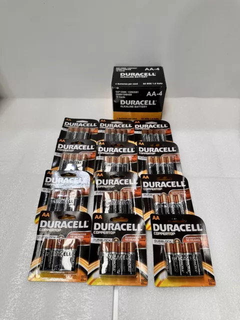 Genuine Duracell AA  Battery Coppertop Alkaline Batteries 48 pieces Expire 2030