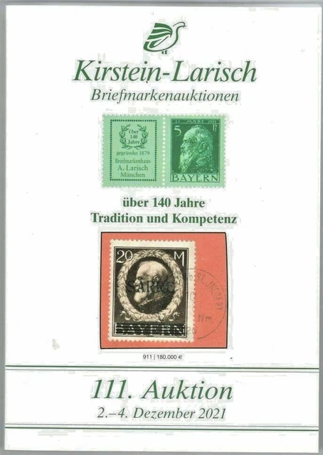 KIRSTEINLARISCH BRIEFMARKENAUKTIONEN 111. Auktion vom 2.4. Dezember