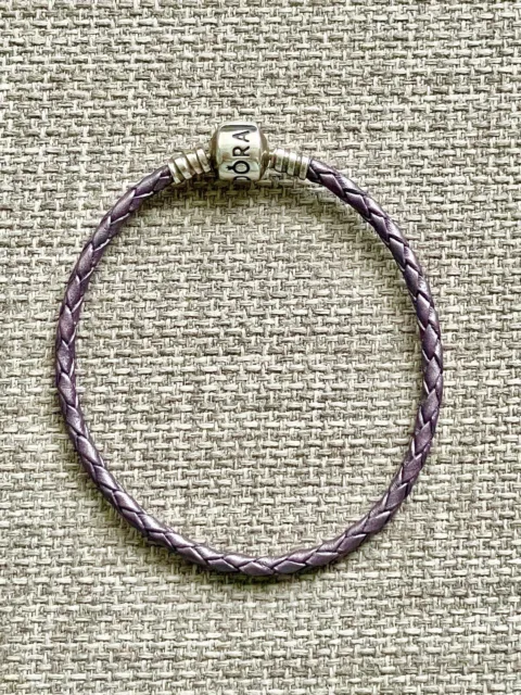 PANDORA Silver & Honeysuckle Pink Leather Wrap Bracelet | Shopee Philippines