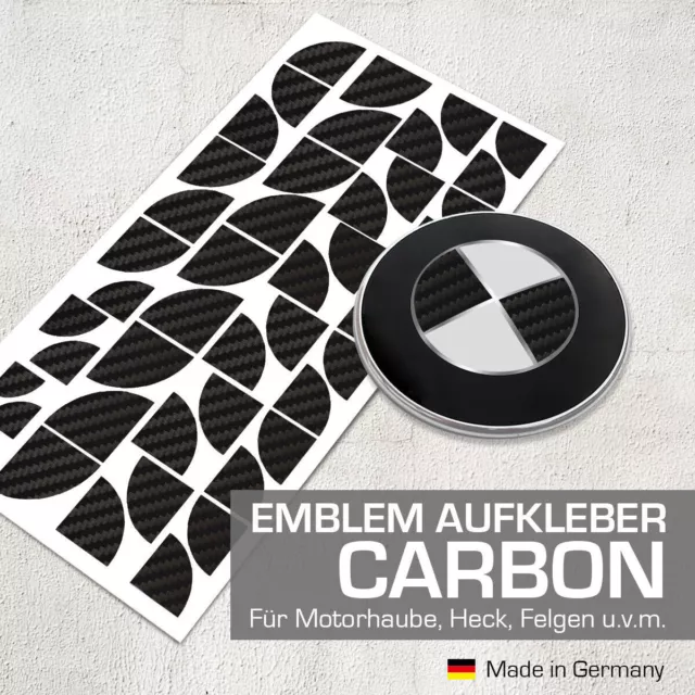 Carbon Schwarz Emblem Aufkleber Ecken für BMW E70 X5, E71 X6