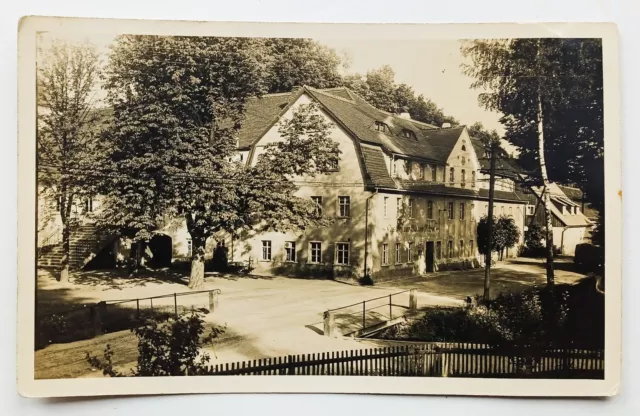 Foto AK Litho Cunewalde 1936 Gasthof Blaue Kugel Krippenstapel Erbe Oberlausitz