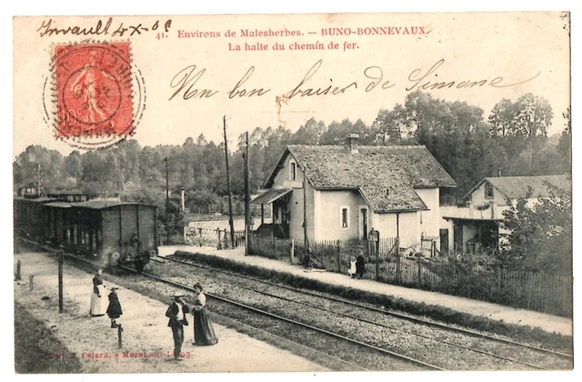 CPA 91 - BUNO-BONNEVAUX (Essonne) - 41. La Halte du Chemin de Fer