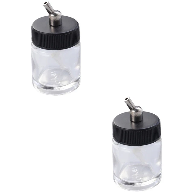 2 piezas botella de aerógrafo 22cc taza de color para accesorios de pintura de aerógrafo