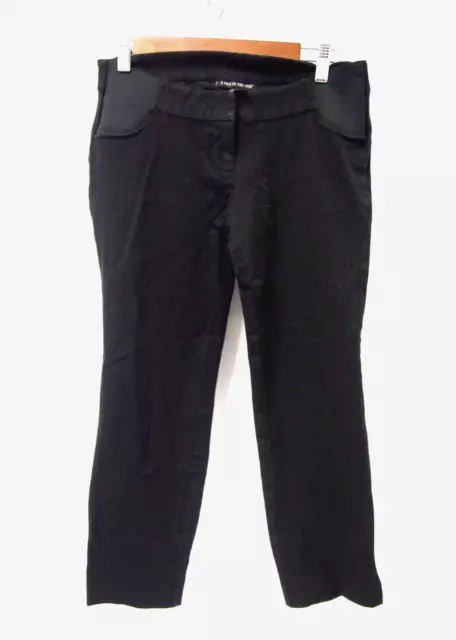 A Pea in the Pod Womens Maternity Pants S Side Panel Black Straight Chino Work