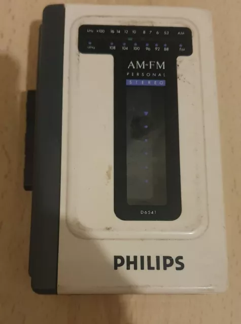 VINTAGE PHILIPS D6541 Stereo Cassette Player Radio Walkman retro £20.00 ...