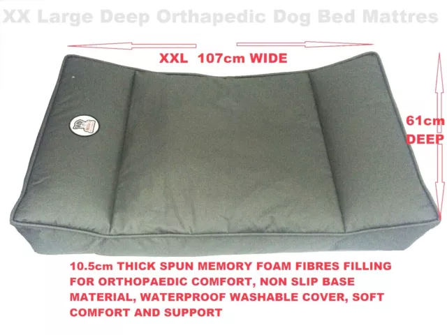 XX Large Orthopaedic Dog Bed/Mattress.  soft supportive air memory foam fibres