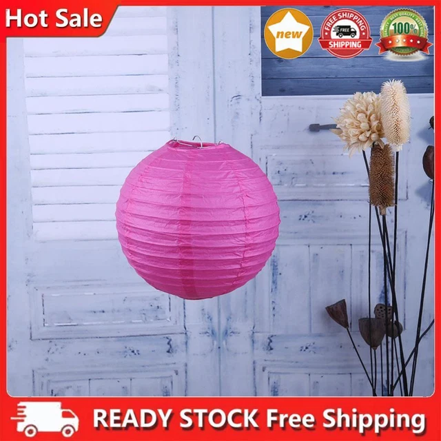 4"" Paper Lamp Lanterns Folding Paper Ball Lamp for Wedding Party (Rose R