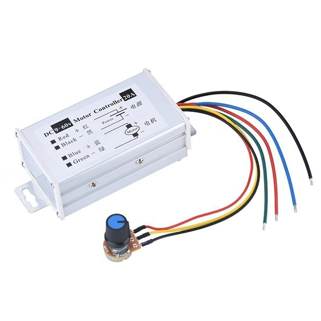 DC Motorsteuerung Kontrolle Schalter Potentiometer Variable Geschwindigkeit 20A