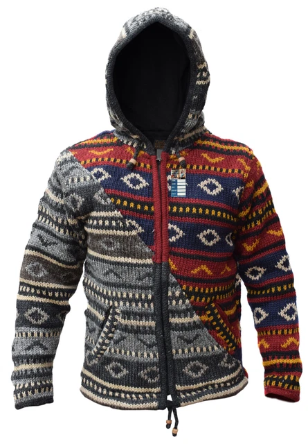 Cardigan Polaire à Capuche LoudElephant - Doublé Brossé, Fait Au Népal, Unisexe