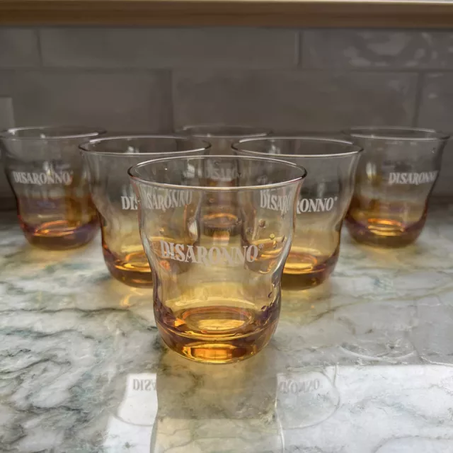 MCM Vintage Venini  Disaronno Venetian Cocktail Glasses Set Of 6