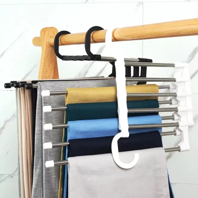 Trousers Hanger 5 Layers S Shape Pants Scarf Hanger Holder Closet Space Saver