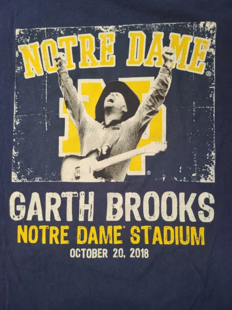 GARTH BROOKS Notre Dame I Was There Blue T SHIRT  24 x 28