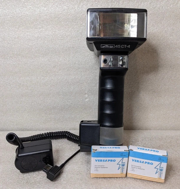 Metz 45 CT4 CT 4 Electronic Handle Mount Flash 45-39 Holder Diffuser Sync Cable