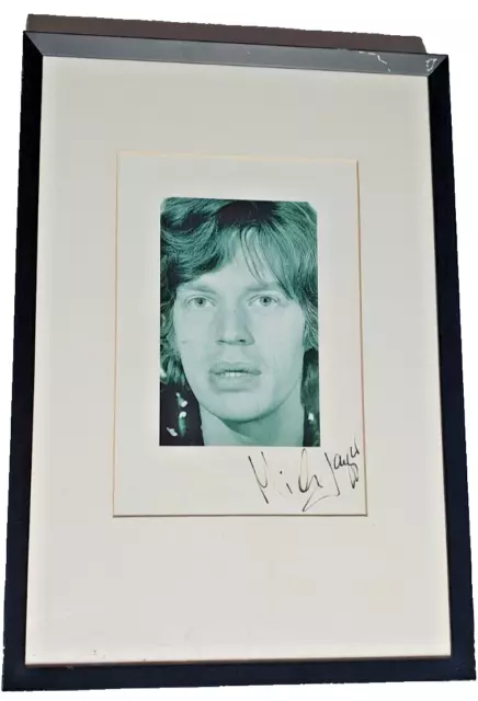 Autógrafo original de Mick Jagger de los Rolling Stones