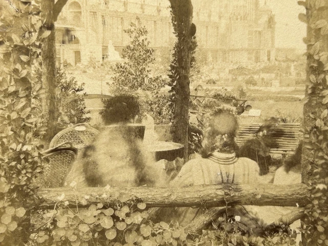 PARIGI ESPOSIZIONE UNIVERSALE Da 1878 Visitatori Foto Stereo Vintage