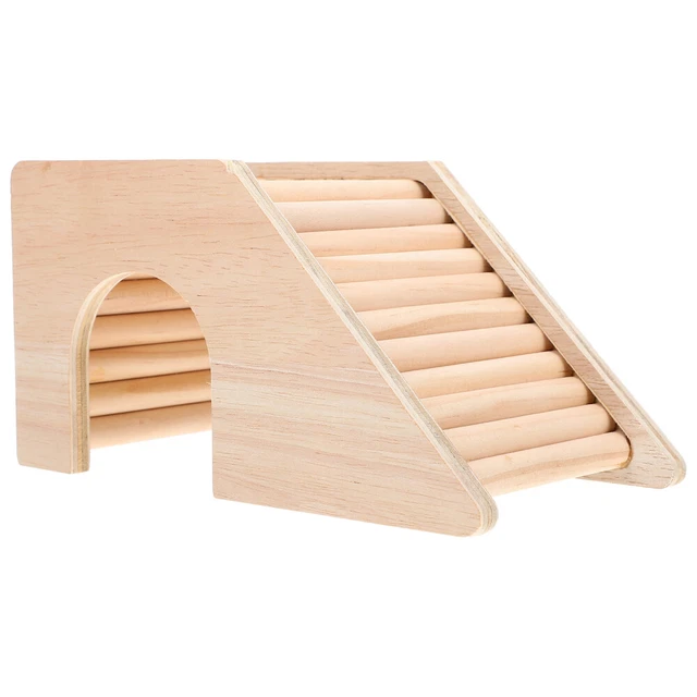 Escalera hámster hámster escondite hámster sombrero de madera juguetes