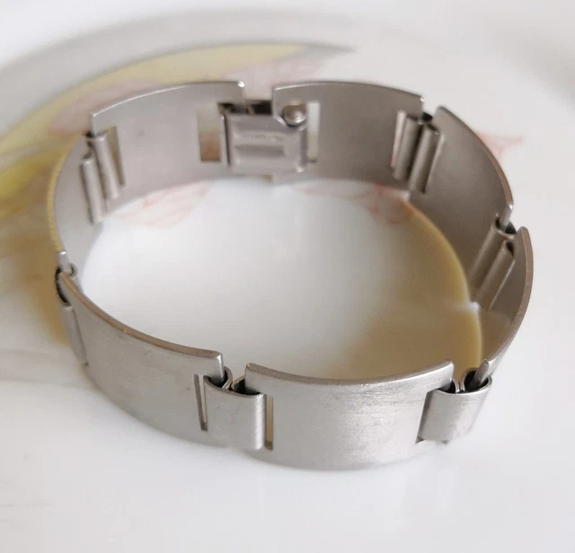 Bracelet en argent massif (925) de 19 cm, chaîne maille