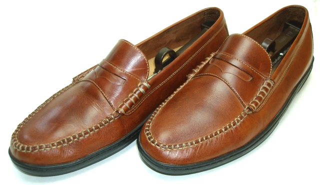 Cole Haan Country Loafers Mens 10.5M Brown Good Shearling Lined Lug Sole F6423 MENS COLE HAAN Country 2-Tone Leather Kilt Tassel Loafers  main image 3