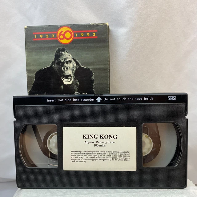 KING KONG 1933 VHS Starring Fay Wray 60th Anniversary Edition £10.