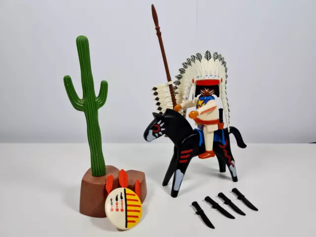 Playmobil Indianerhäuptling mit Pferd - Western - Indianer - 3876