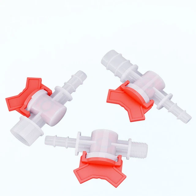Inline Tap Connector Barbed Hose/Tube Plastic Shut Off Valve Garden Boat DIY