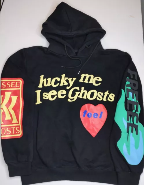 Lucky Me I See Ghosts Camp Flog Gnaw Nov 11 Hoodie Sweatshirt Heavy Mens small