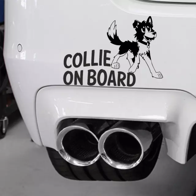 English Border Collie Car Bumper Sticker Scottish Sheep Dog Sheepdog Working Dog