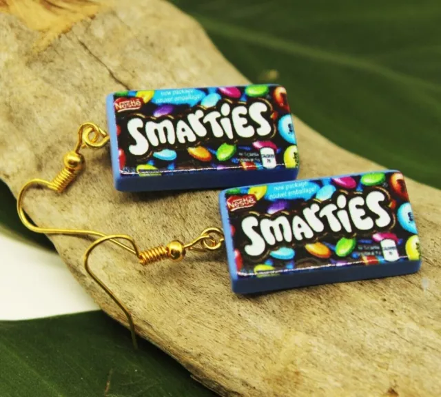 SMARTIES EARRINGS Cute Novelty Aussie Meme Sesh Cool Bogan Candy Mini Chocolate