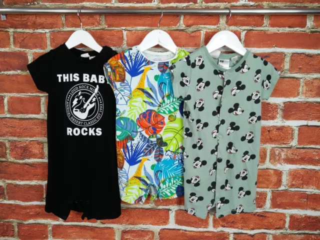Baby Girls Bundle Age 18-24 Months H&M Next Babygro Romper Set Mickey Mouse 92Cm