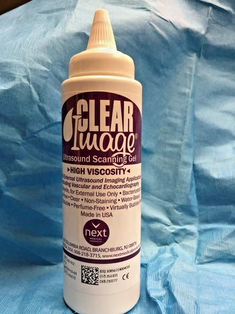 Clear Image Ultrasound Scanning Gel -High Viscosity 8oz