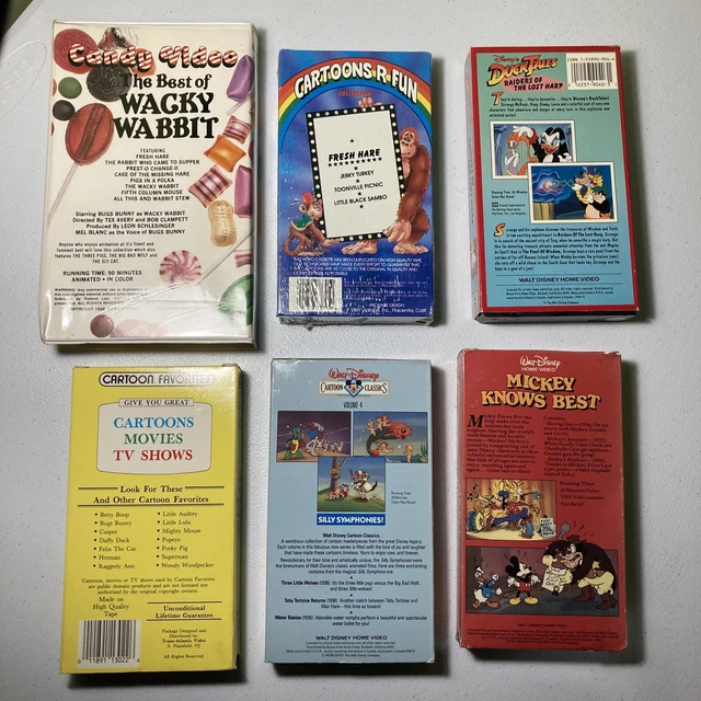 CARTOONS-R-FUN BUGS BUNNY Disney Porky Pig VHS Cartoon Classics Duck ...