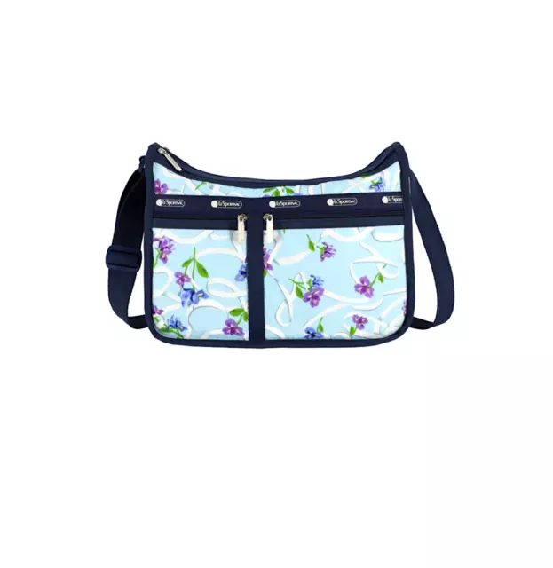 LeSportsac Ribbons Of Hope Deluxe Everyday Crossbody Floral, Cancer Awareness