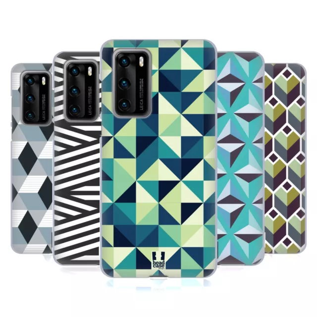 Head Case Designs Optical Geometric Prints Soft Gel Case For Huawei Phones 4