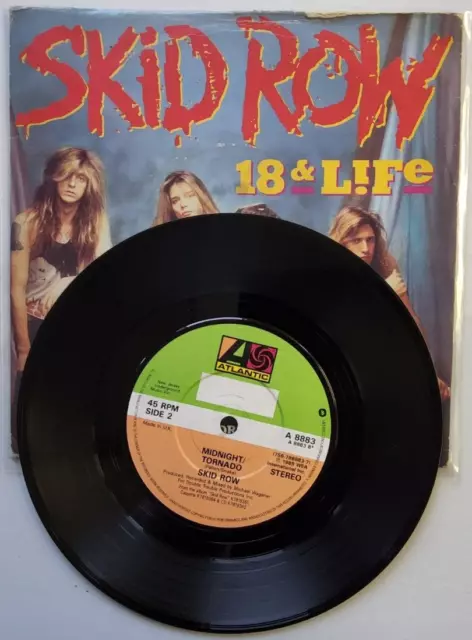 Skid Row – 18 & Life 1990 single 7" vinyl record in picture sleeve hard rock