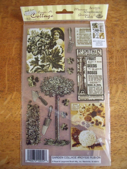 RUB-ON Libre de Ácido - Libre de Bordes - Real y Langnickel - COLLAGE DE JARDÍN - NUEVO SIN ABRIR