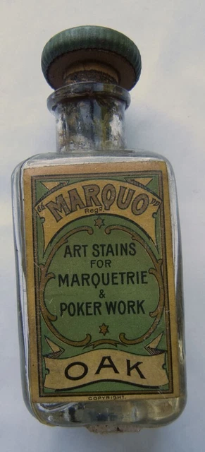 M & C Marquo Art Stains / Marquetrie ink bottle c1910-20