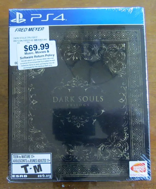 Dark Souls Trilogy Discs, Steelbook Ps4 US Version 1 2 3 I II III  722674121422
