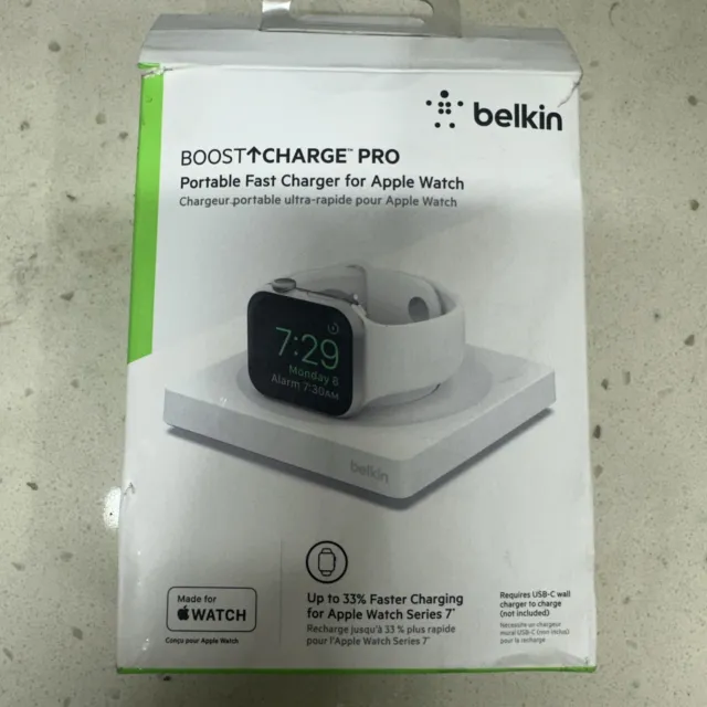 Belkin BOOSTCHARGE PRO Portable Fast Charger For Apple Watch - White